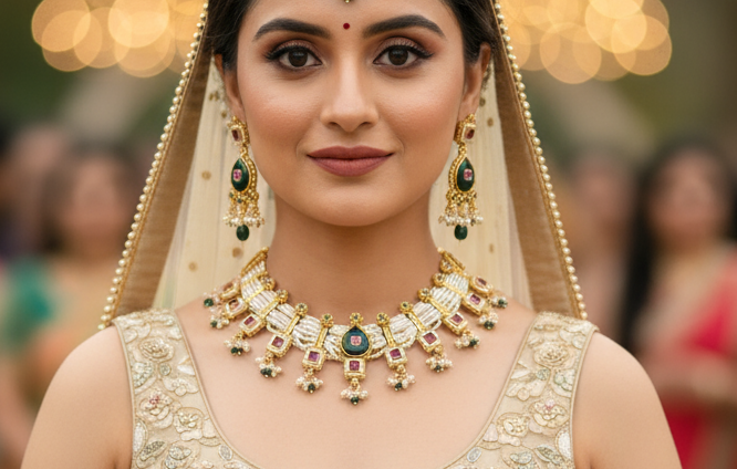 Multicolor Ranchi Antique Rajwadi Necklace Set