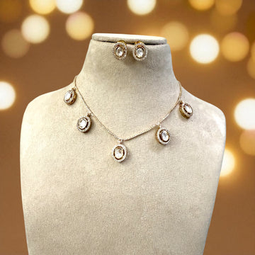 Divya Multicolor Polki Kundan Necklace Set