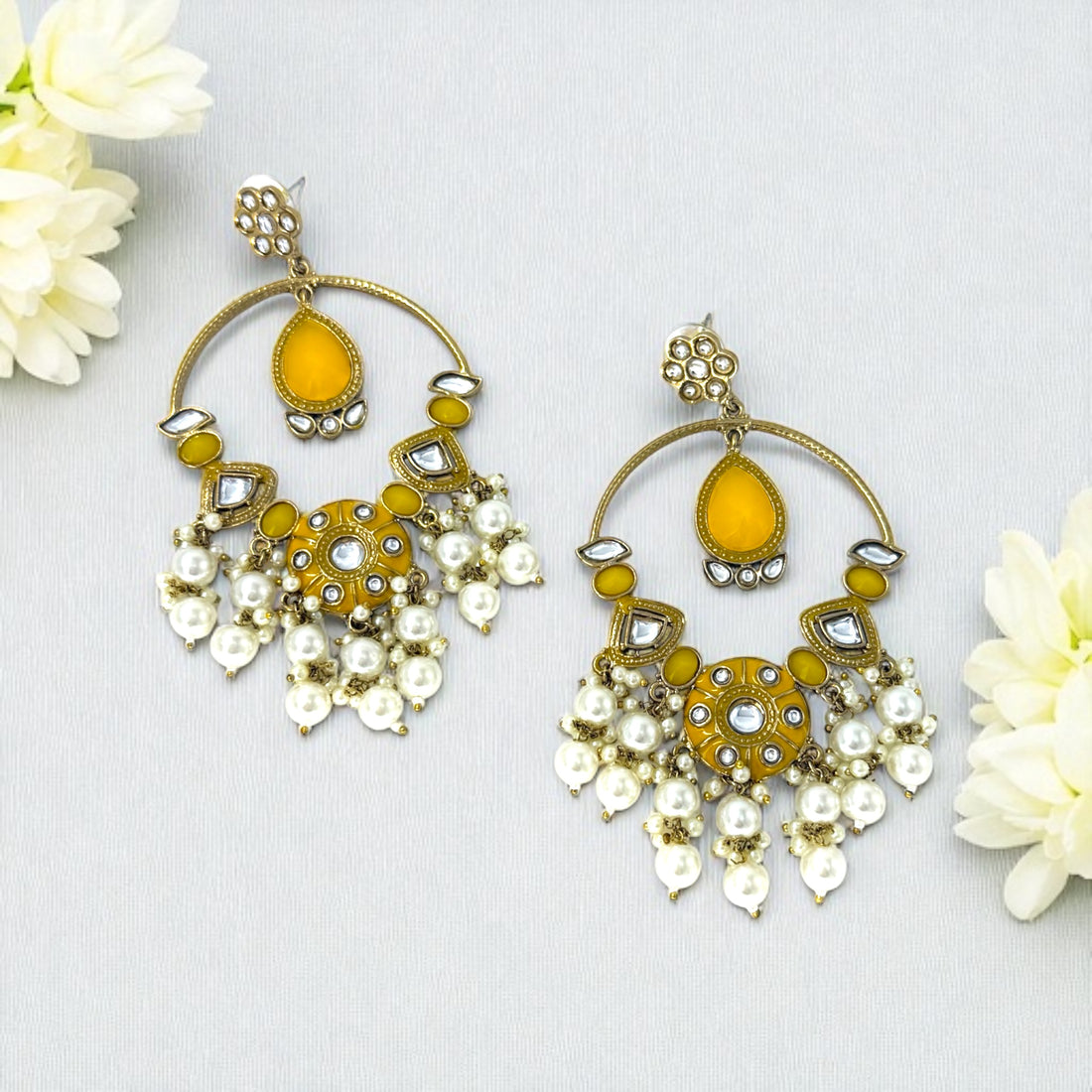 Soha Kundan Chandbali Earrings