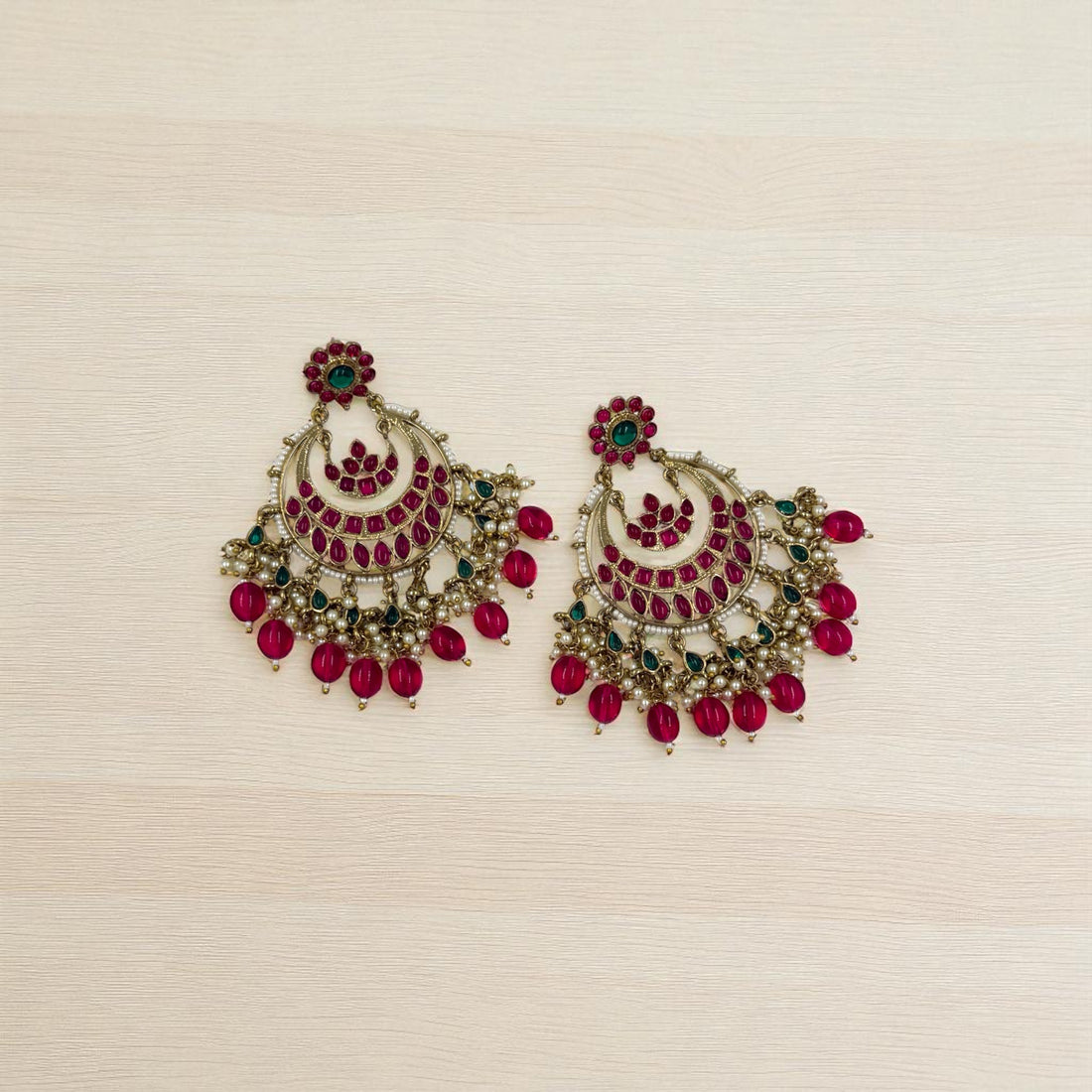 Prajakta Kundan Chandbali Earrings