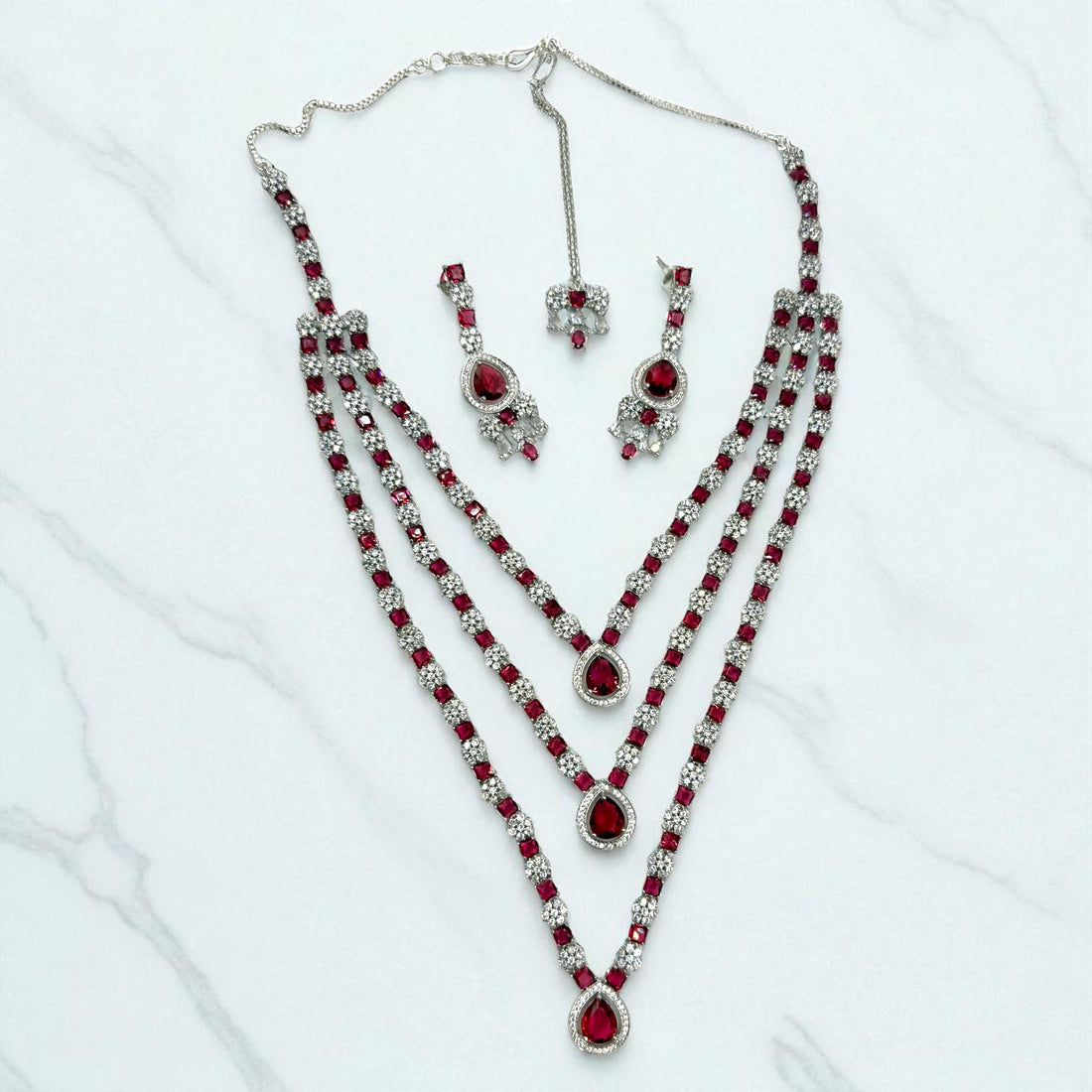 Mia Ruby Diamond Necklace Set