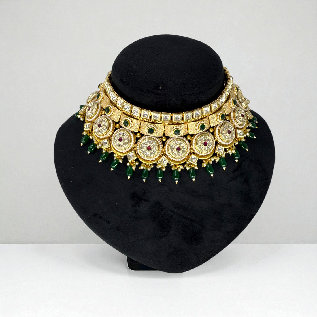Mayura Multicolor Polki Kundan Necklace Set