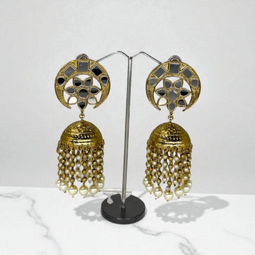 Monalisha Kundan Chandbali Earrings