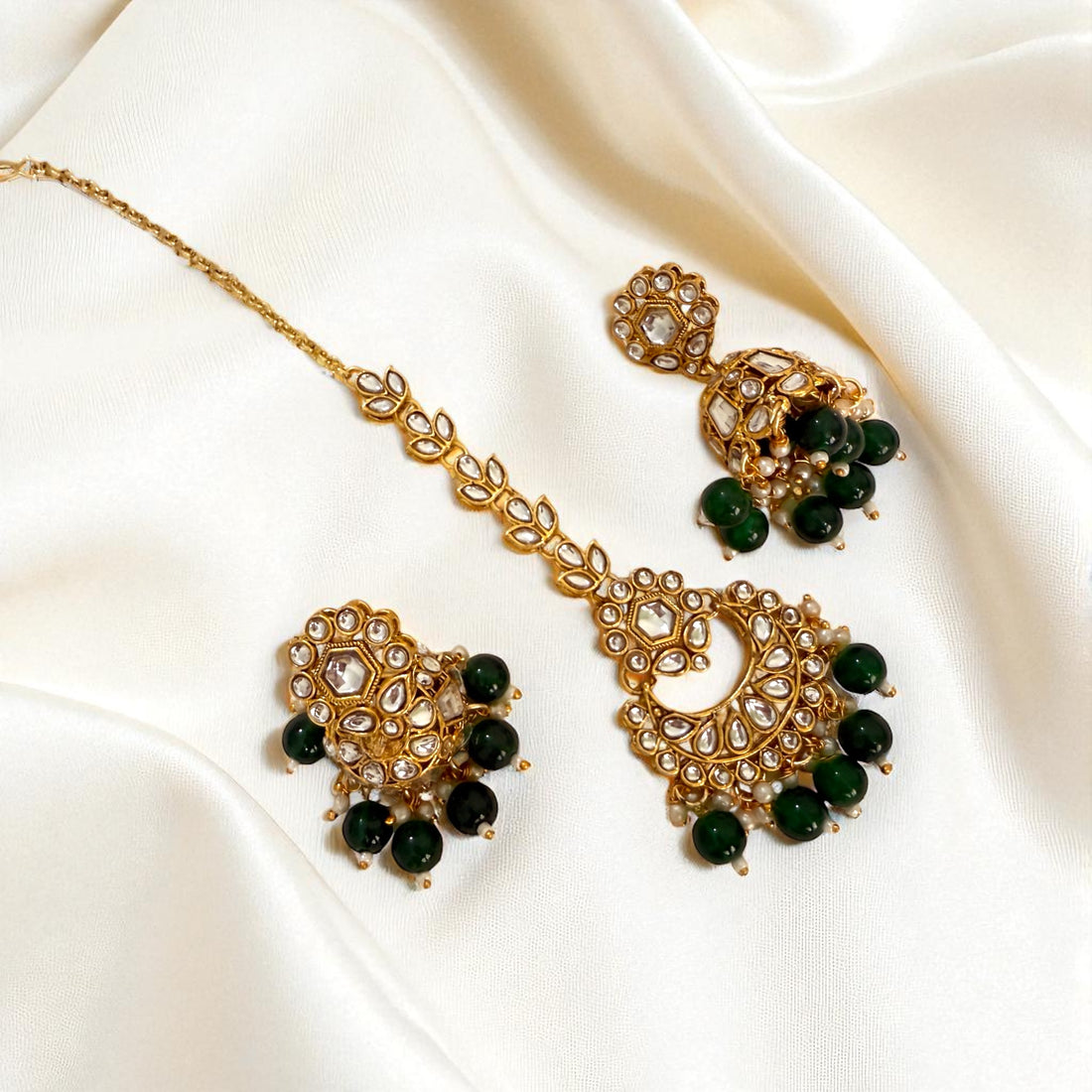 Green Kundan Necklace Set