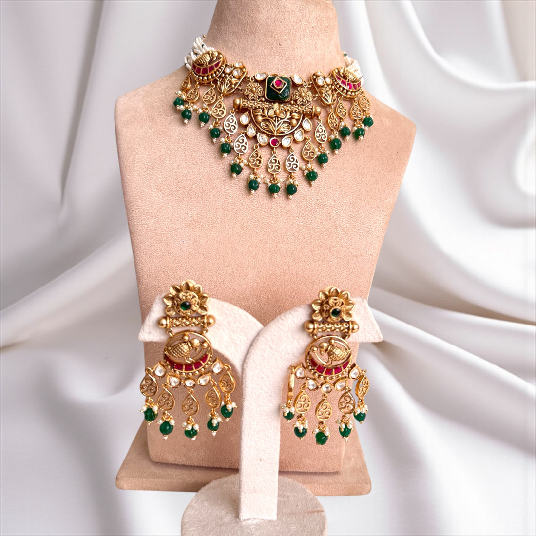 Multicolor Mohini Rajwadi Necklace Set
