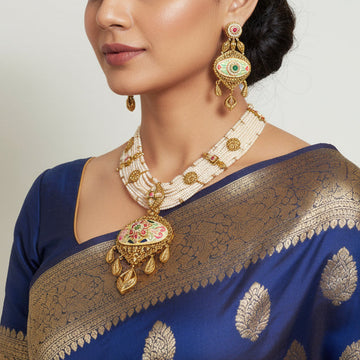 Multicolor Komal Rajwadi Necklace Set