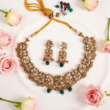 Multicolor Urmila Rajwadi Necklace Set