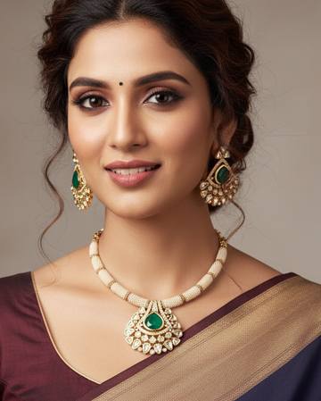 Niharika Polki Kundan Necklace Set