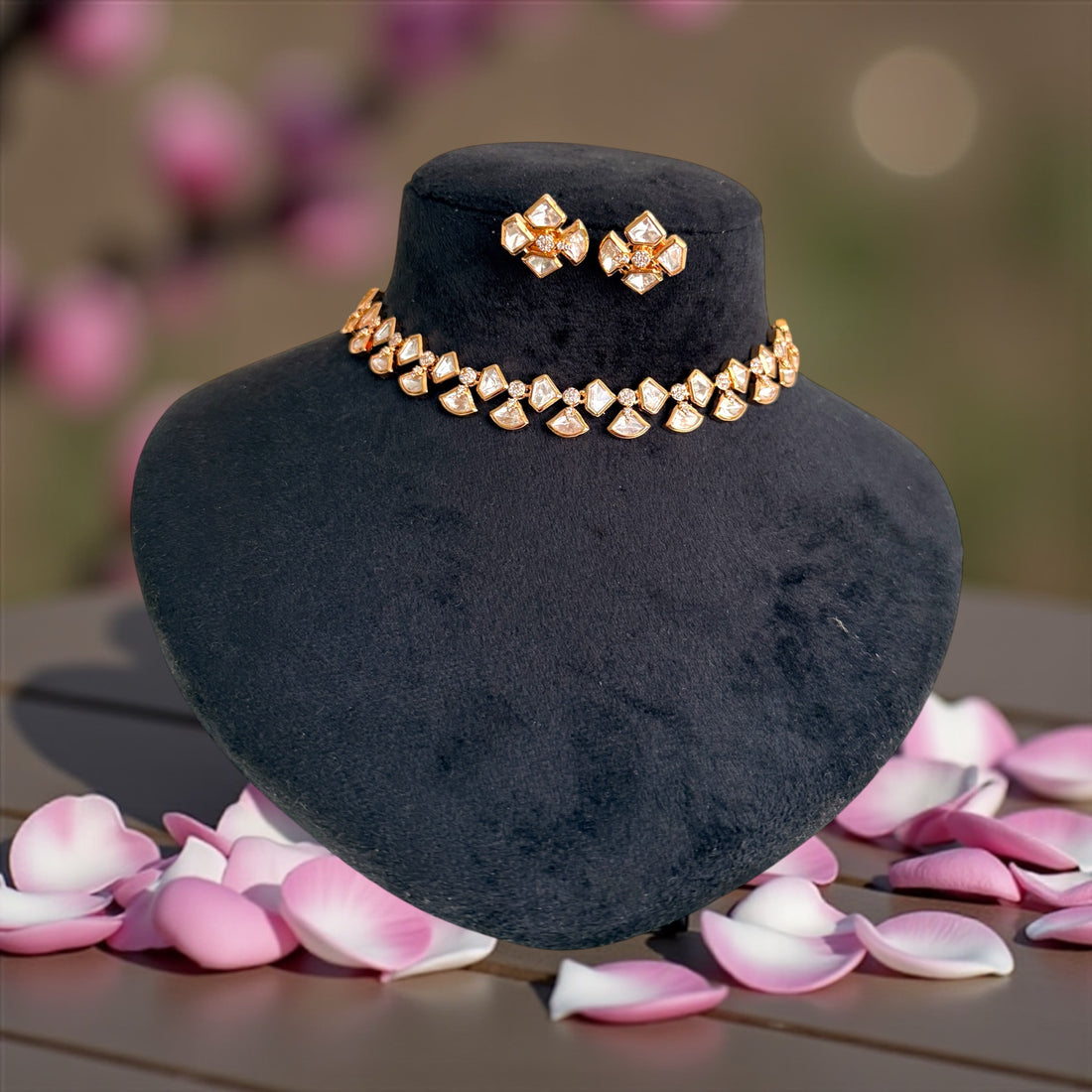 Sangita Polki Kundan Necklace Set