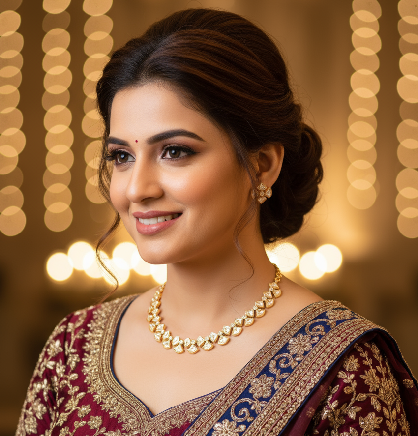 Sangita Polki Kundan Necklace Set