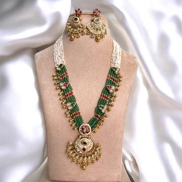 Multicolor Purva  Rajwadi Necklace Set
