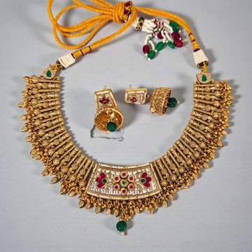 Multicolour Vidhi Rajwadi Necklace Set