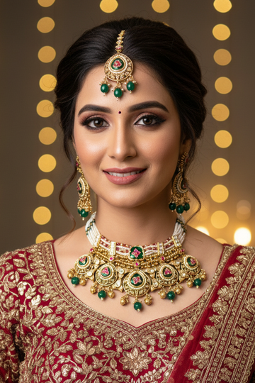 Multicolour Lavishka Rajwadi Necklace Set