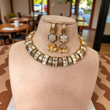 Ema Polki Kundan Necklace Set