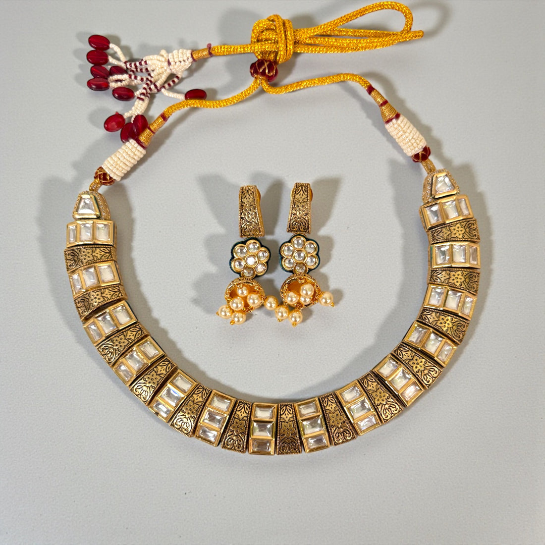 Ema Polki Kundan Necklace Set