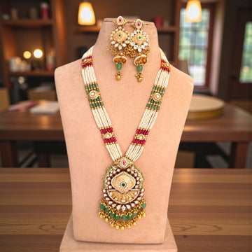 Multicolor Siya Rajwadi Necklace Set- MIARAA