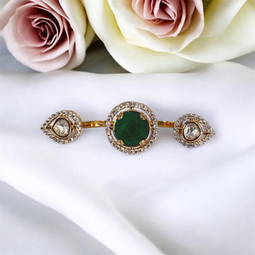 Green Double Finger Ring