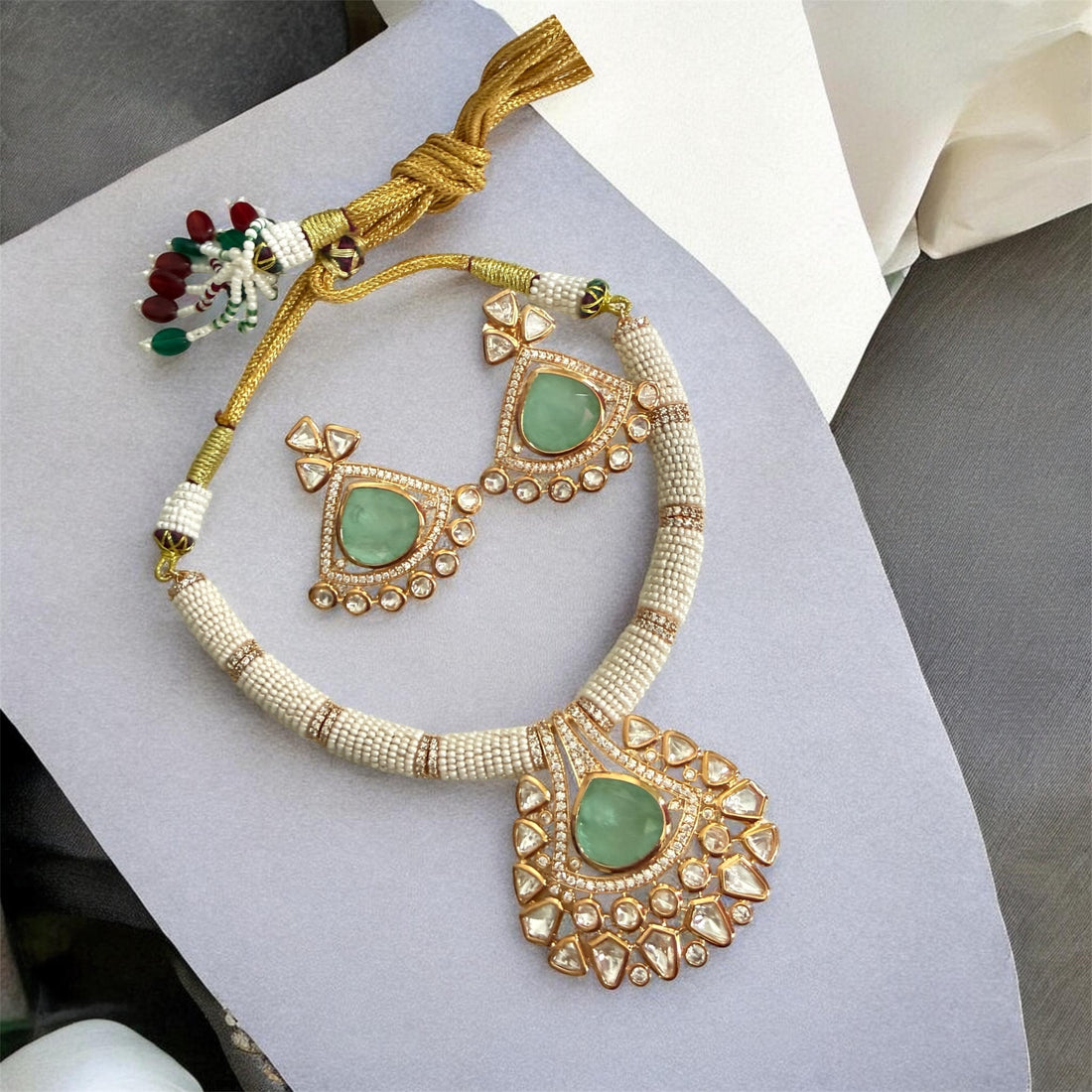 Niharika Polki Kundan Necklace Set