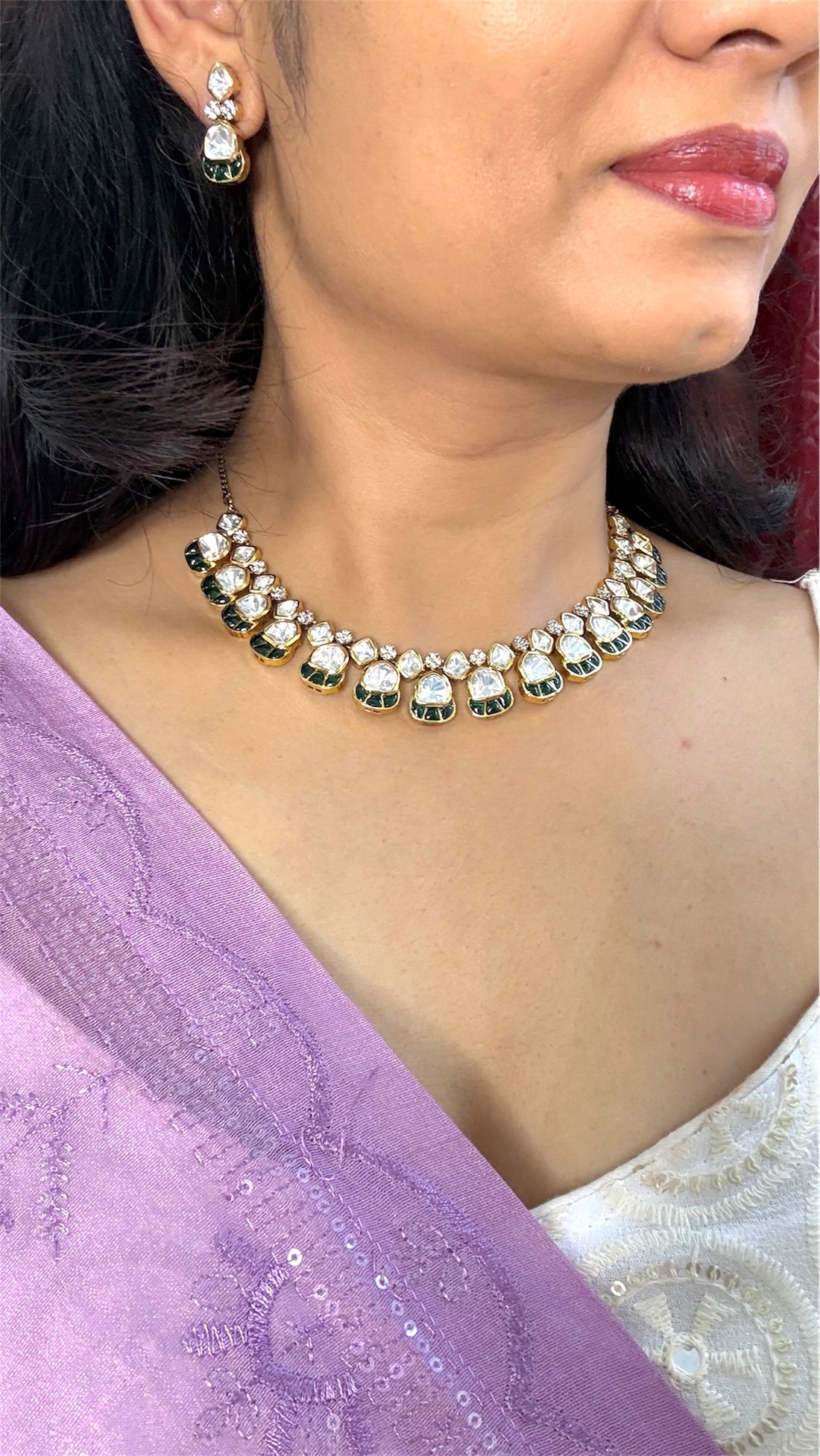 Tniya Polki Necklace Set