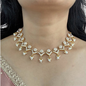 Disha Jadau Pearl Necklace Set