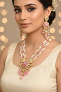 Pink Shrishti Rajwadi Necklace Set