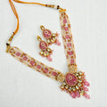 Pink Shrishti Rajwadi Necklace Set