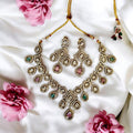 Diwya Multicolor Polki Necklace Set - MIARAA
