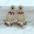 Mahira Moissanite Polki Statement Earrings - MIARAA
