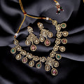 Diwya Multicolor Polki Necklace Set - MIARAA