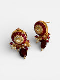 miaraa Anantya Ruby pink Polki Kundan Necklace Set1