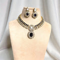 miaraa Annu Purple Polki Kundan Necklace Set