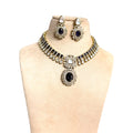 miaraa Annu Purple Polki Kundan Necklace Set