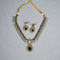 miaraa Annu Purple Polki Kundan Necklace Set