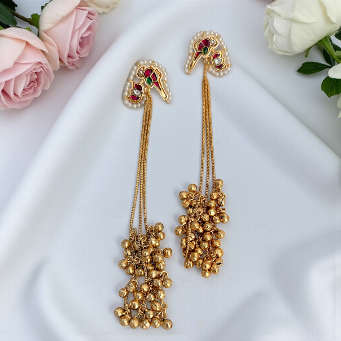 miaraa Chandni Kashmiri Long Earrings