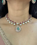 miaraa Chandni Polki Necklace Set1