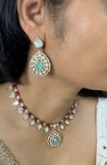miaraa Chandni Polki Necklace Set2