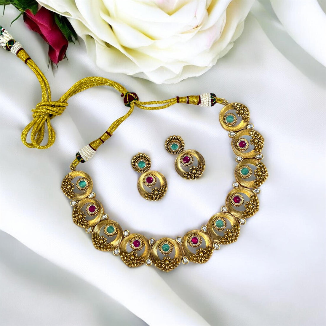 miaraa Divya Rajawadi Necklace Set