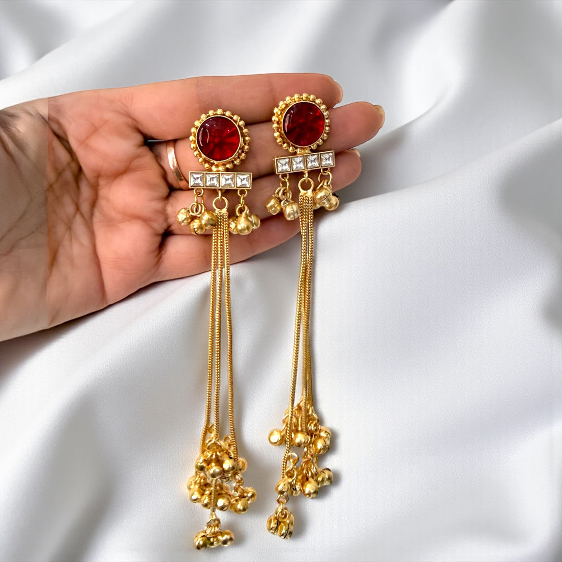 miaraa Geeta Kashmiri Long Earrings