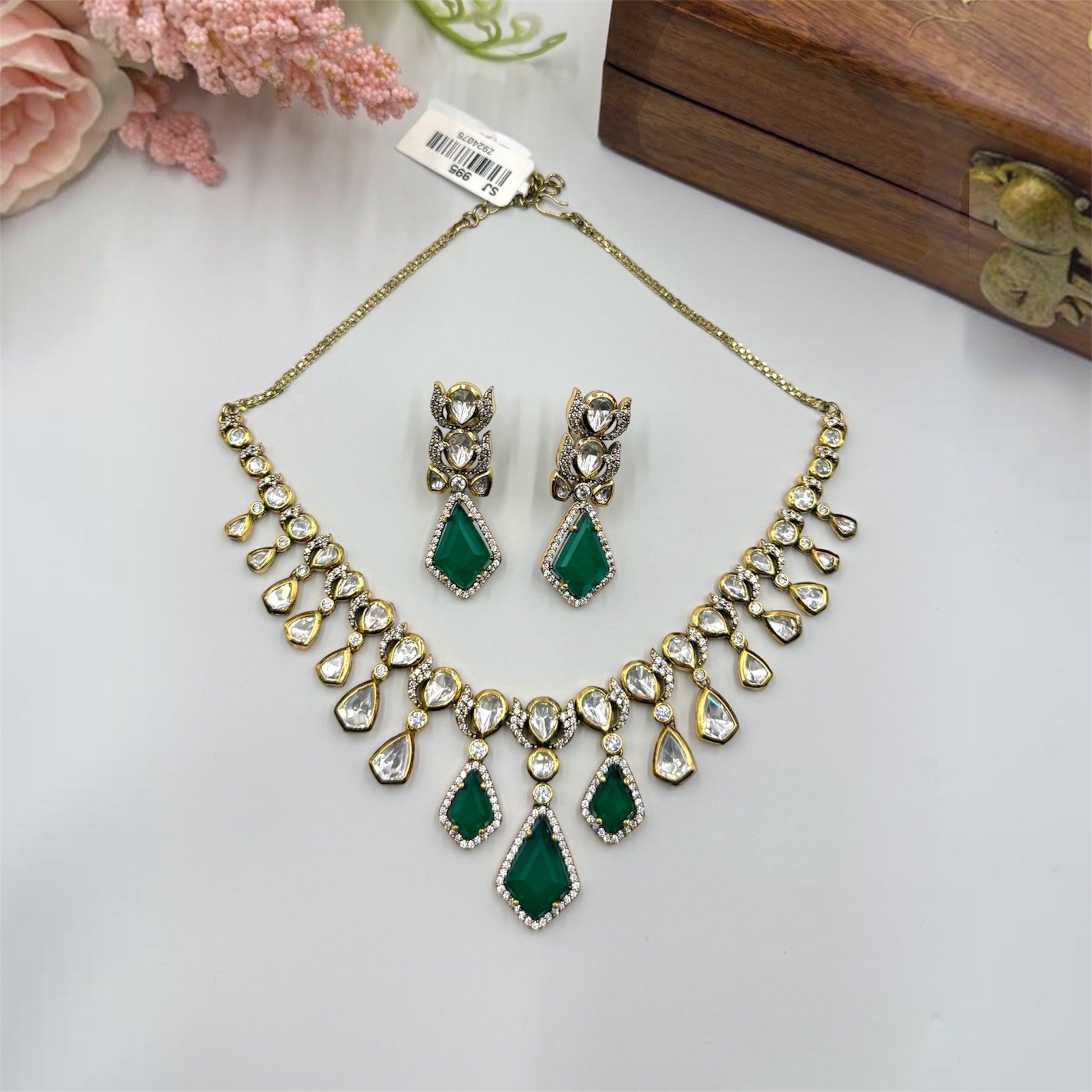 miaraa Ishani Polki Necklace Set5