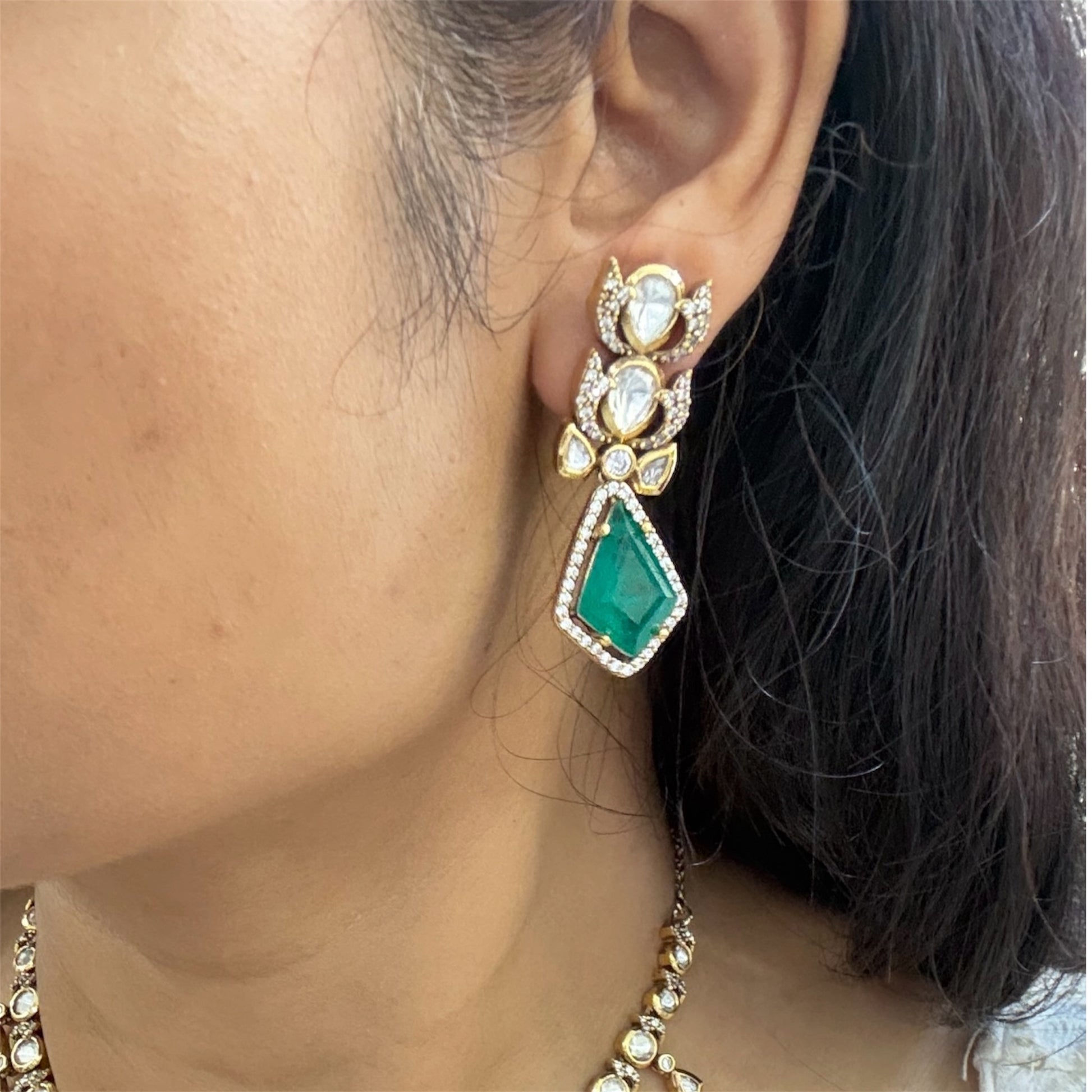 miaraa Ishani Polki Necklace Set6