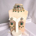miaraa July Polki Kundan Necklace Set