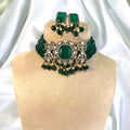 miaraa Namrata Green Polki Kundan Necklace Set