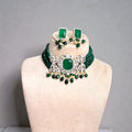 miaraa Namrata Green Polki Kundan Necklace Set