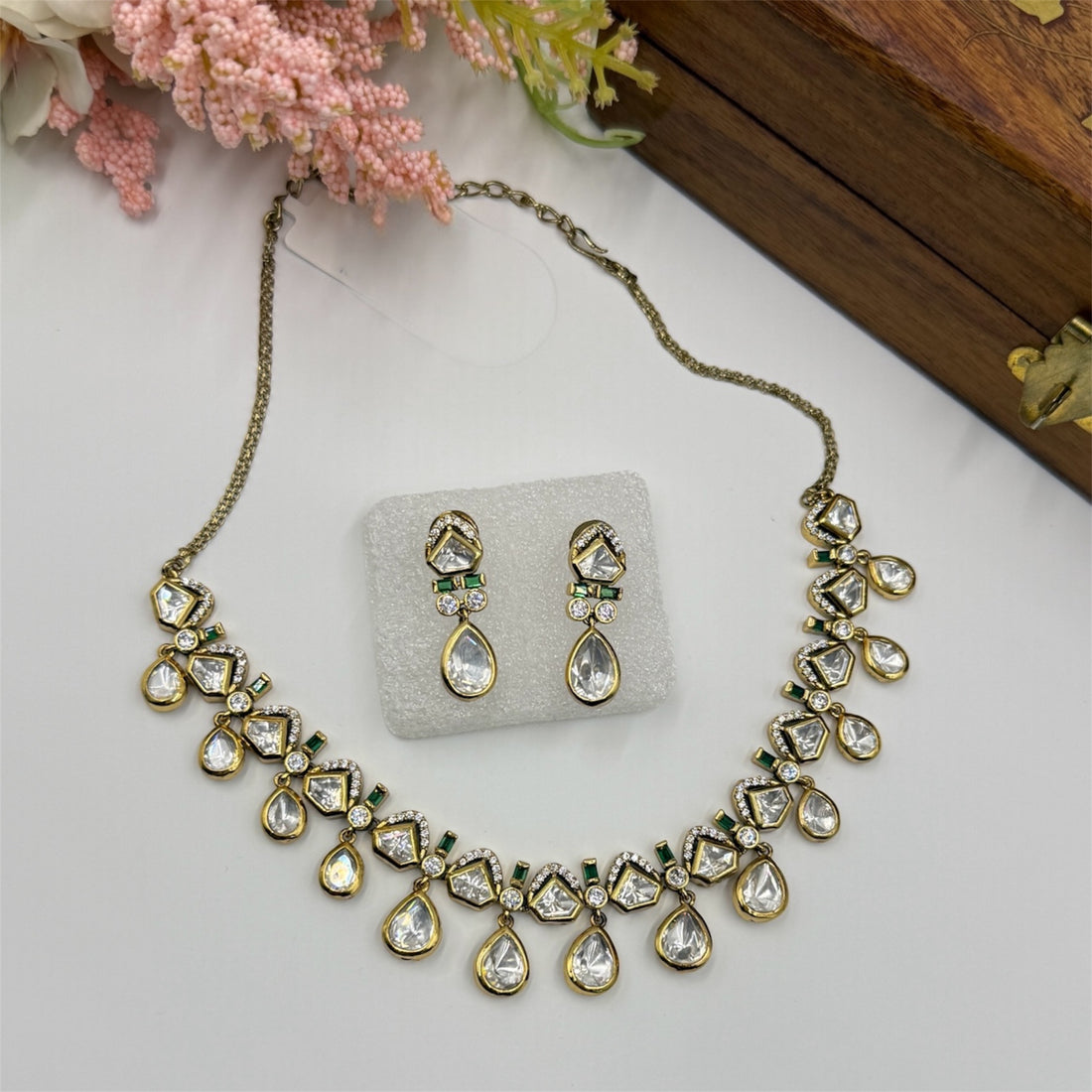 miaraa Niyati Polki Necklace Set1