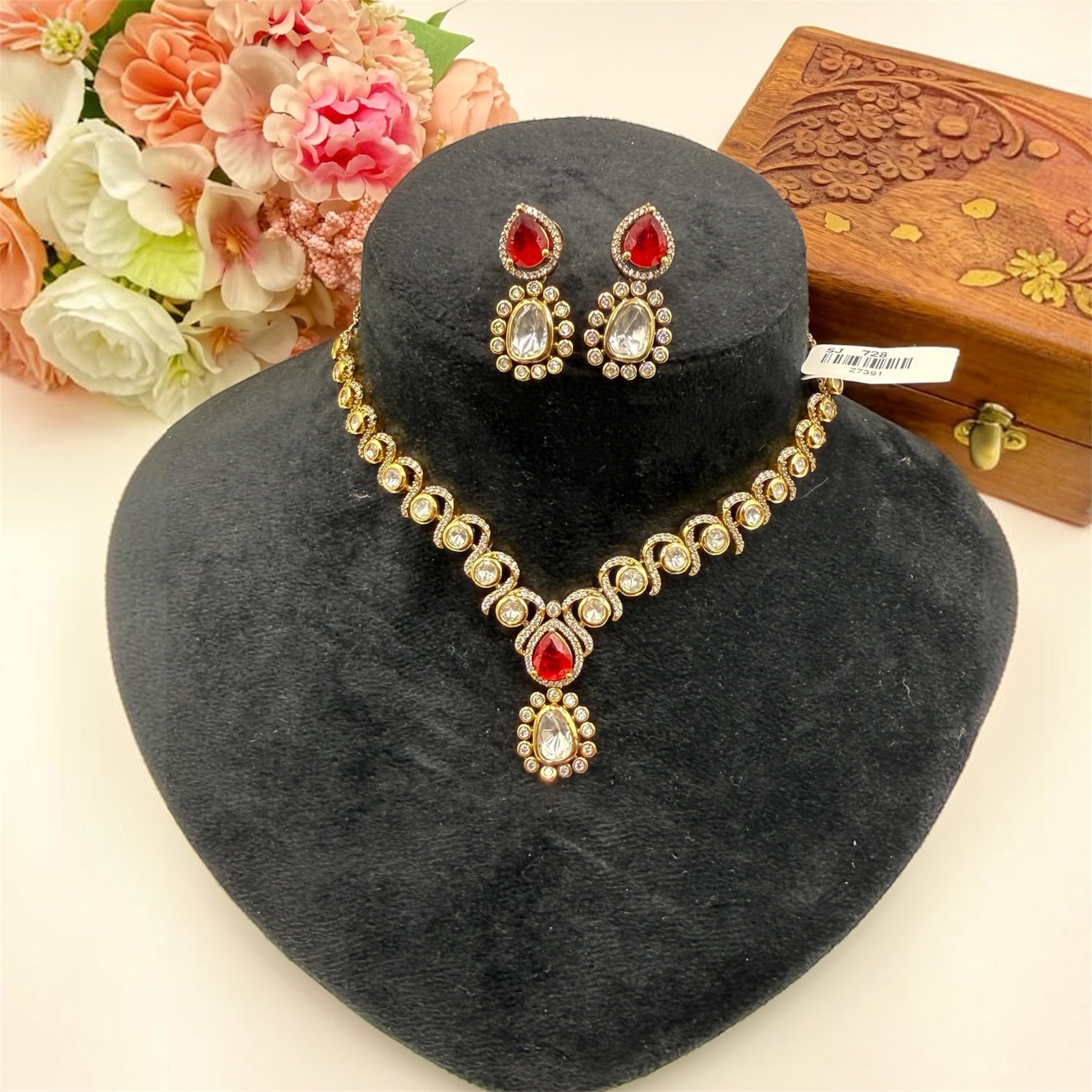 miaraa Ragini Polki Necklace Set3