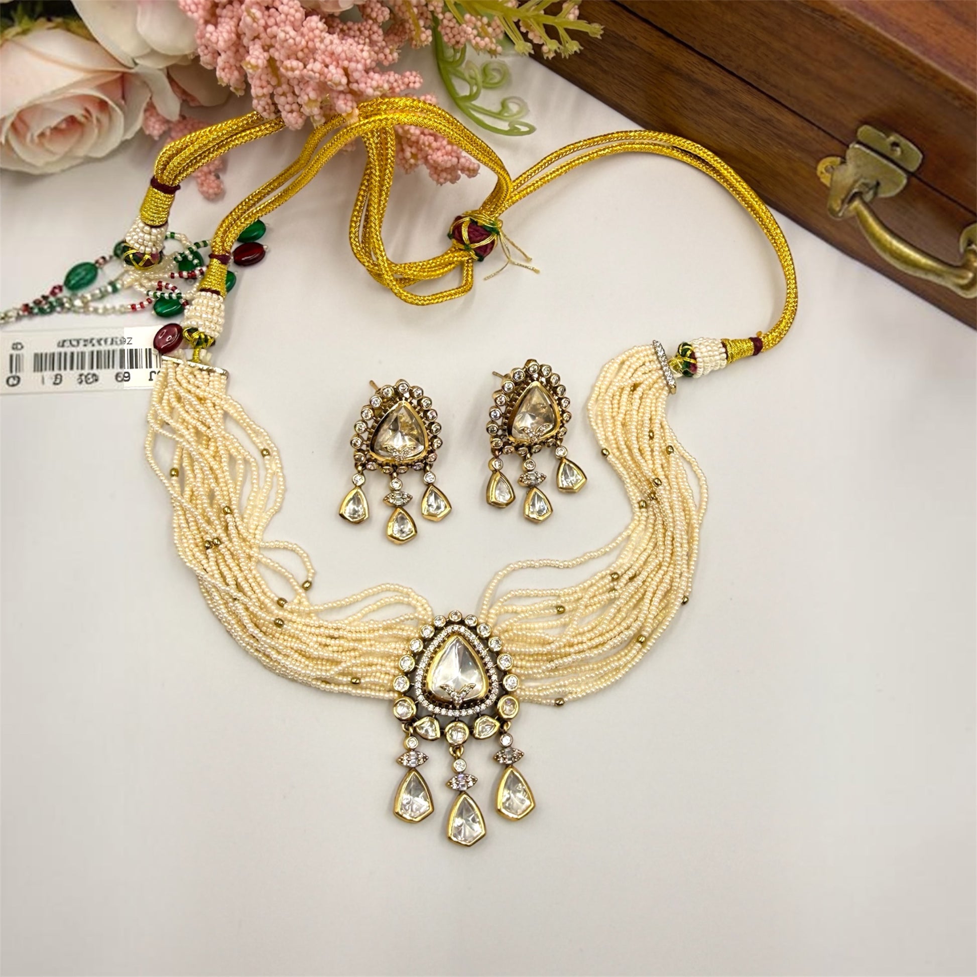miaraa Reva Polki Necklace Set