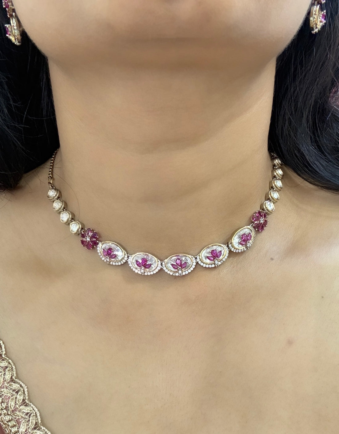 miaraa Riddhi Polki Necklace Set1