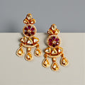 miaraa Sanjana Ruby pink Polki Kundan Necklace Set