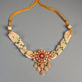 miaraa Sanjana Ruby pink Polki Kundan Necklace Set
