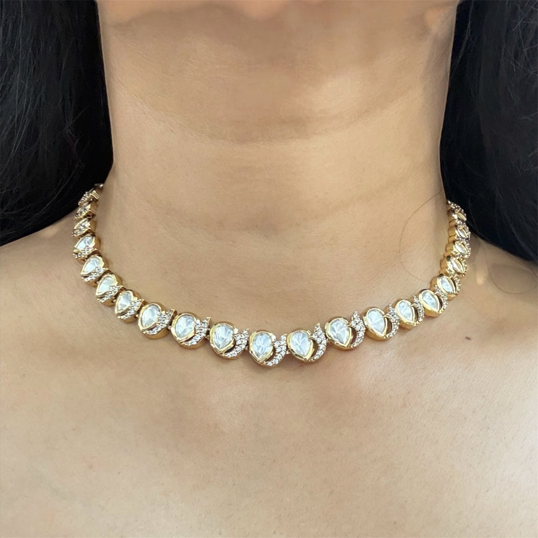 miaraa Sitara Polki Necklace Set1